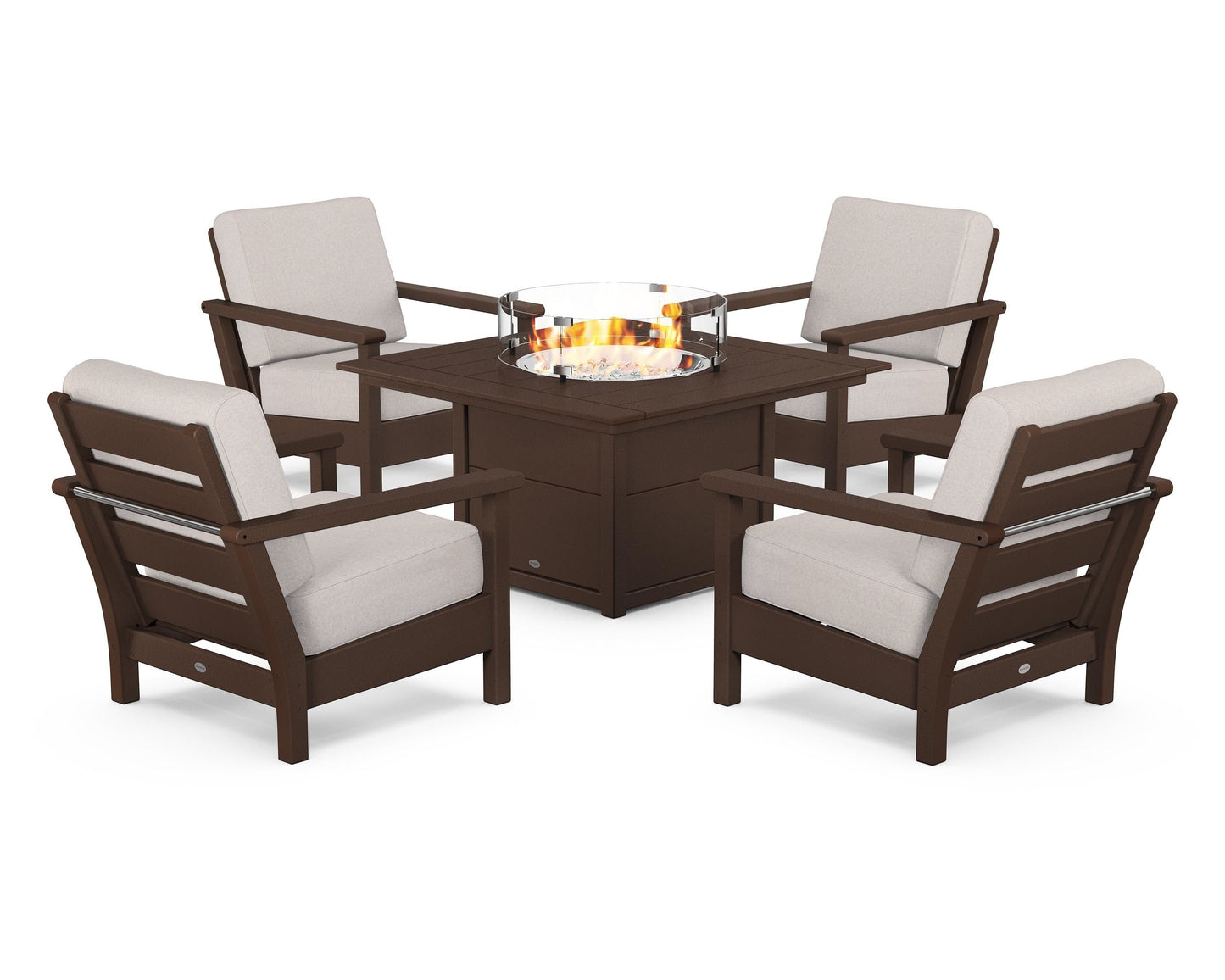 Harbour 5-Piece Conversation Set with Fire Pit Table