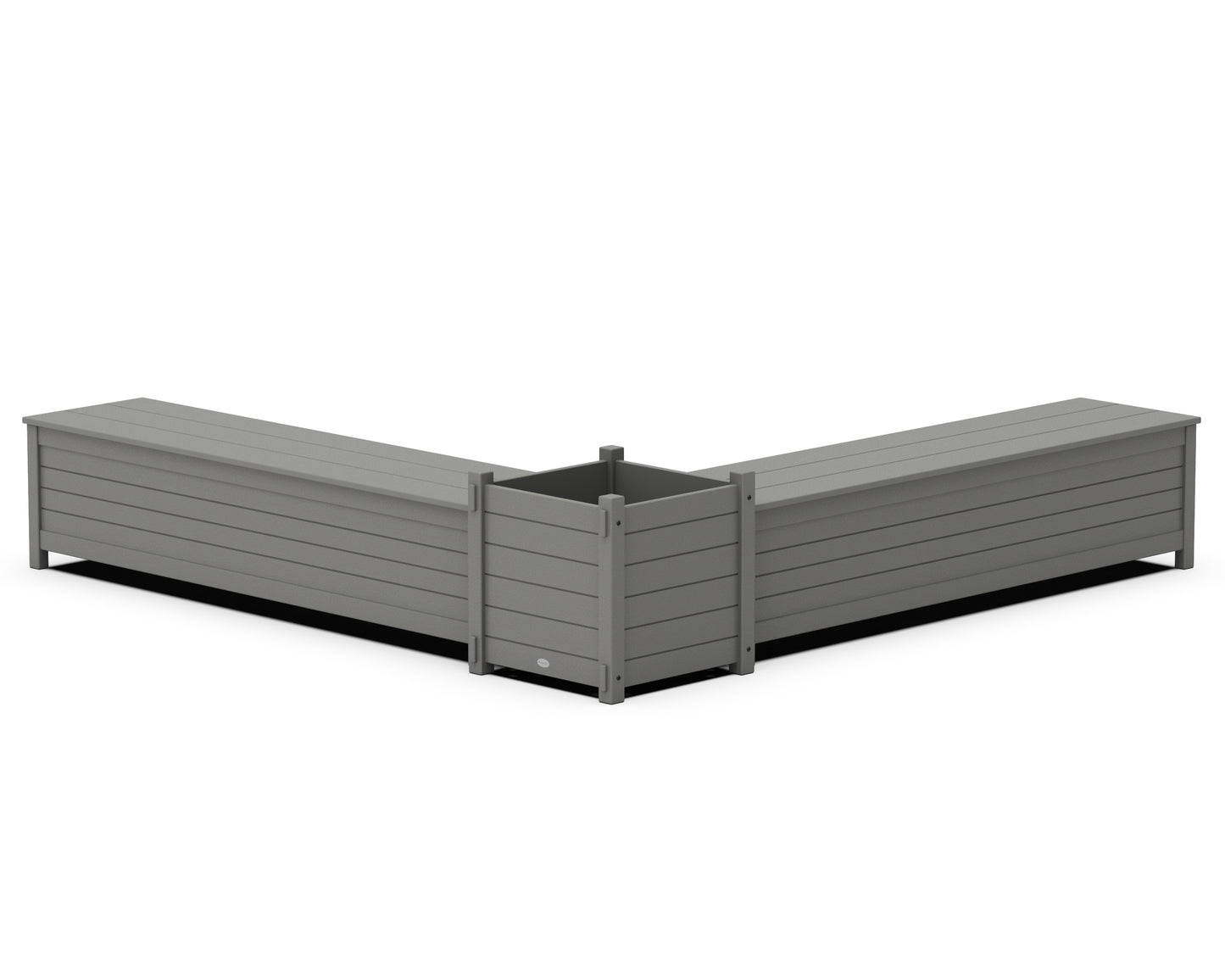 72" Nautical L- Shaped Planter Storage Bench Set- Large