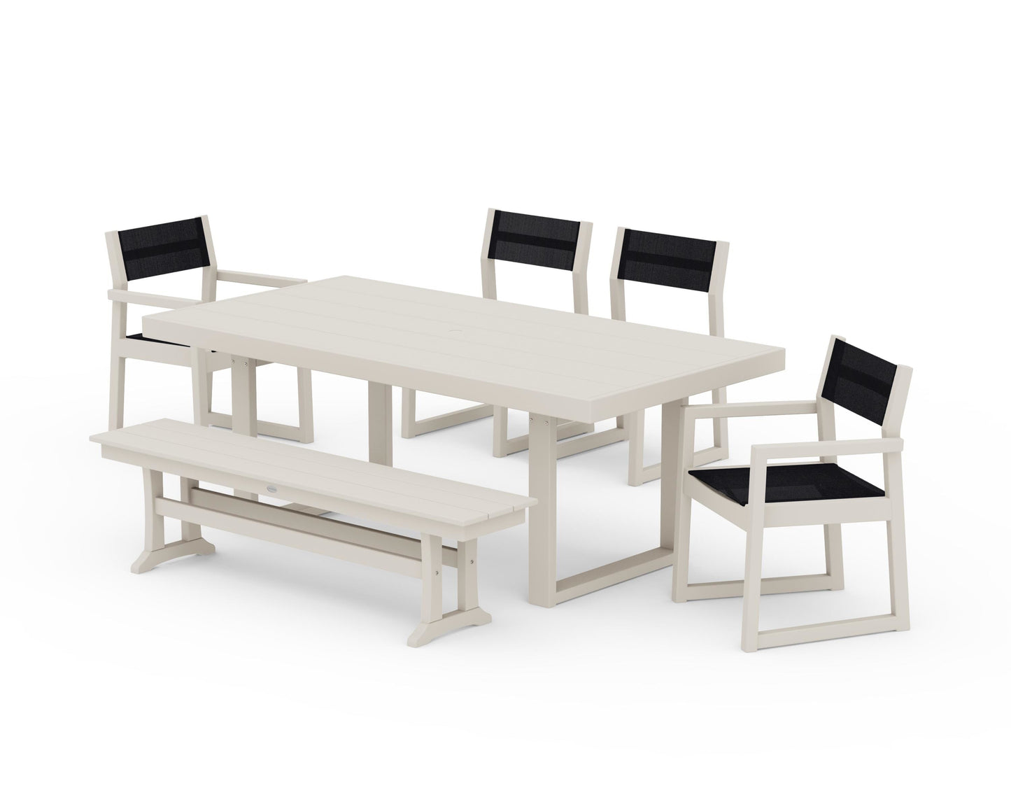 EDGE Sling 6-Piece Dining Set with Bench