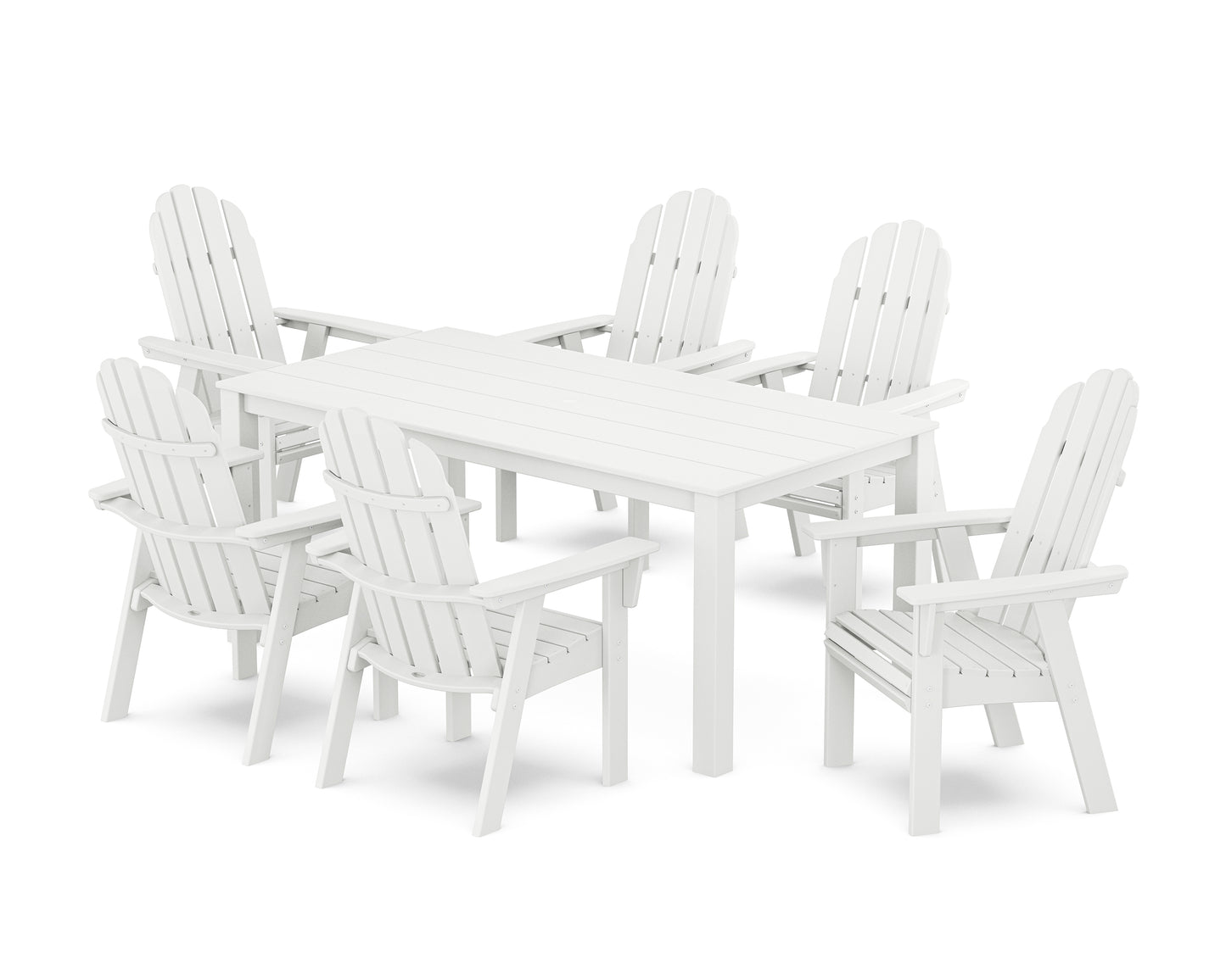 Vineyard Curveback Adirondack 7-Piece Parsons Dining Set