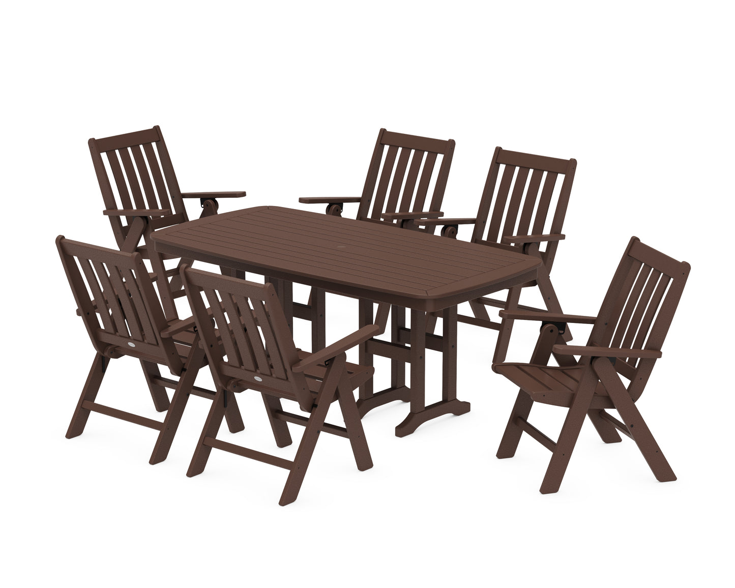 Vineyard Folding Chair 7-Piece Dining Set
