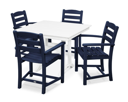 La Casa Cafâ€š 5-Piece Farmhouse Trestle Arm Chair Dining Set