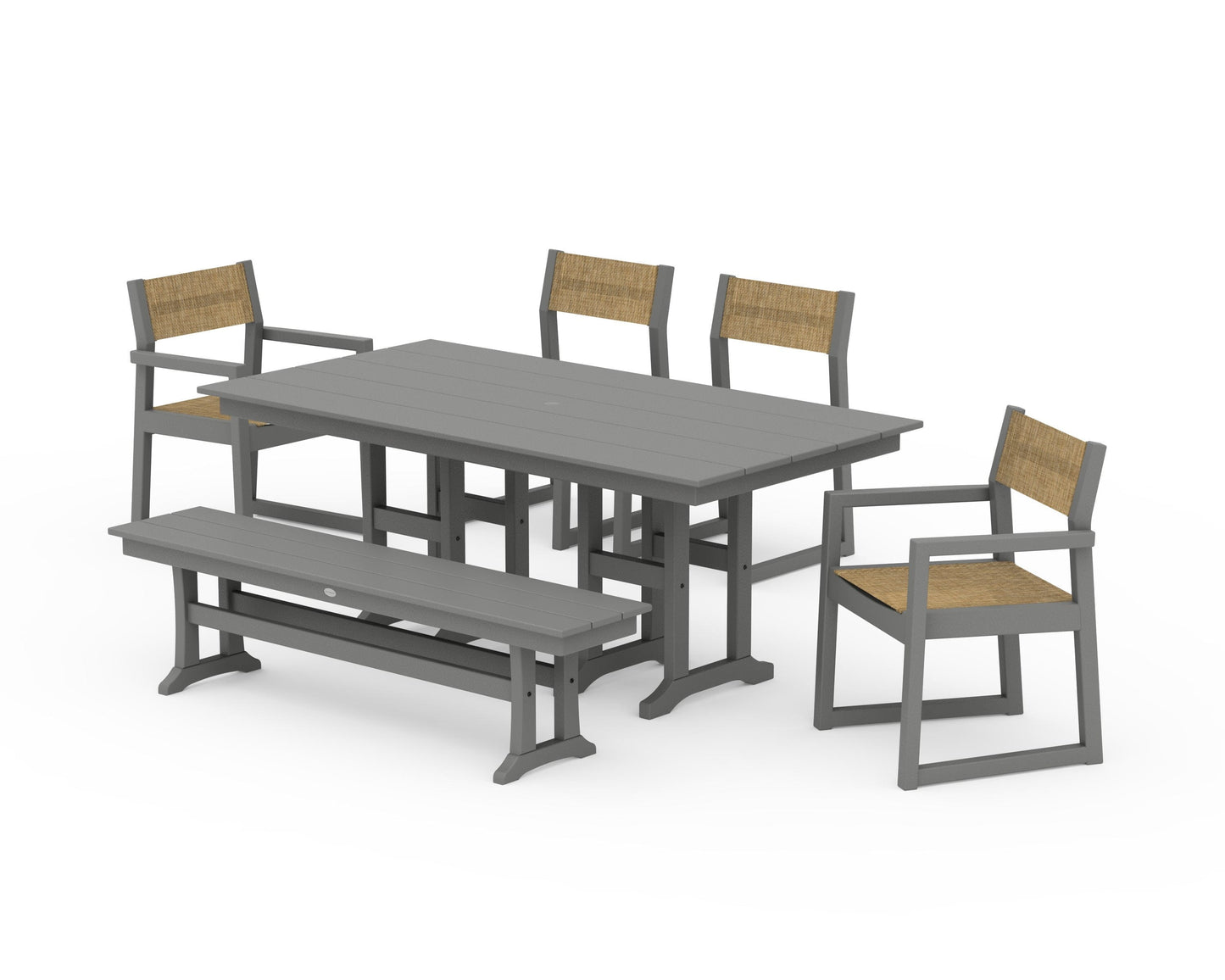 EDGE Sling 6-Piece Farmhouse Dining Set