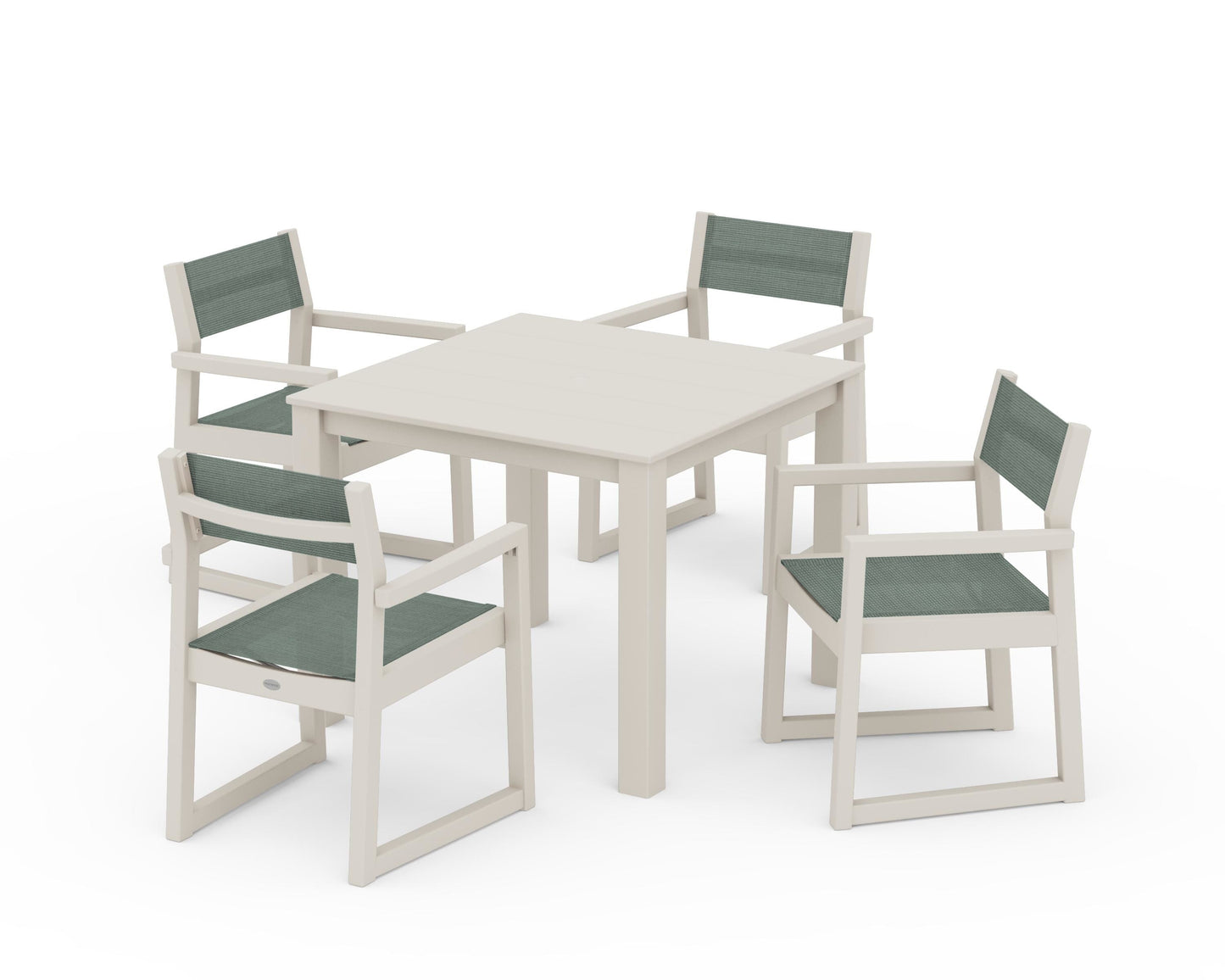 EDGE Sling Arm Chair 5-Piece Parsons Dining Set