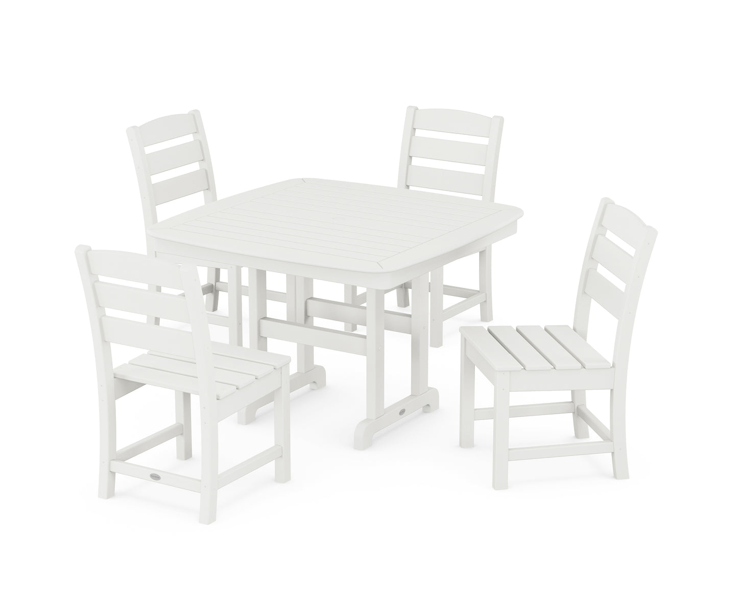 Lakeside Side Chair 5-Piece Dining Set with Trestle Legs