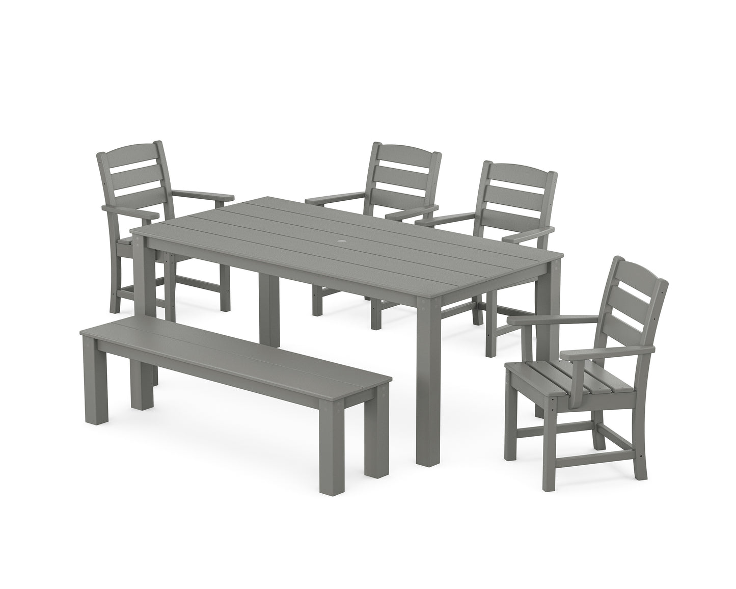 Lakeside 6-Piece Parsons Dining Set with Bench