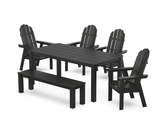 Vineyard Curveback Adirondack 6-Piece Parsons Dining Set with Bench