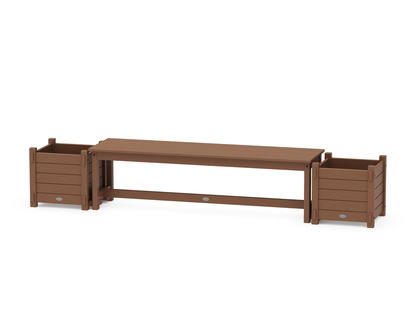 60" Nautical Straight Planter Bench Set