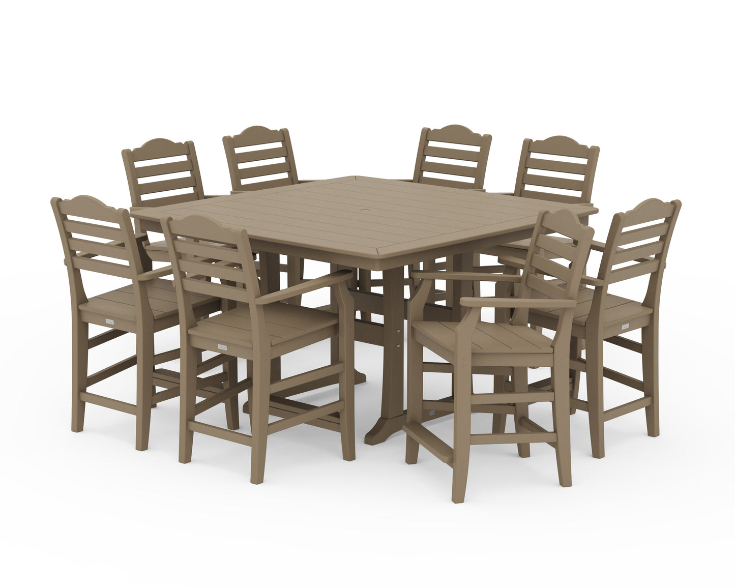 Savannah 9-Piece Square Counter Set with Trestle Legs