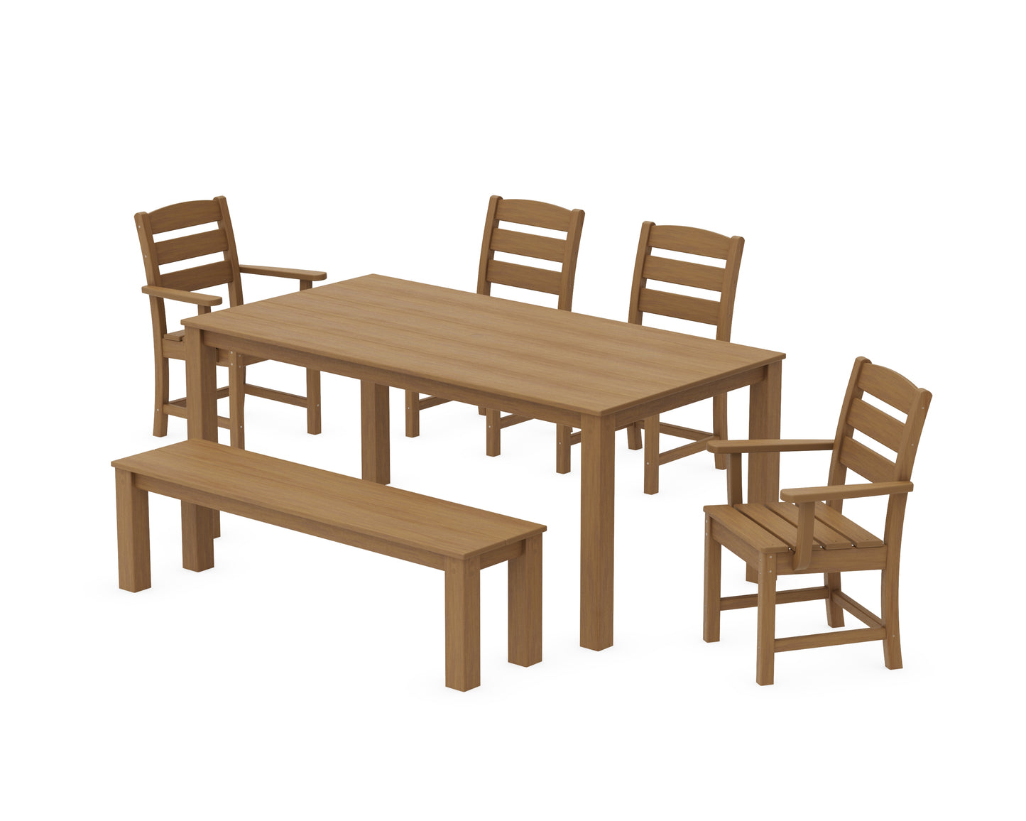 Lakeside 6-Piece Parsons Dining Set with Bench