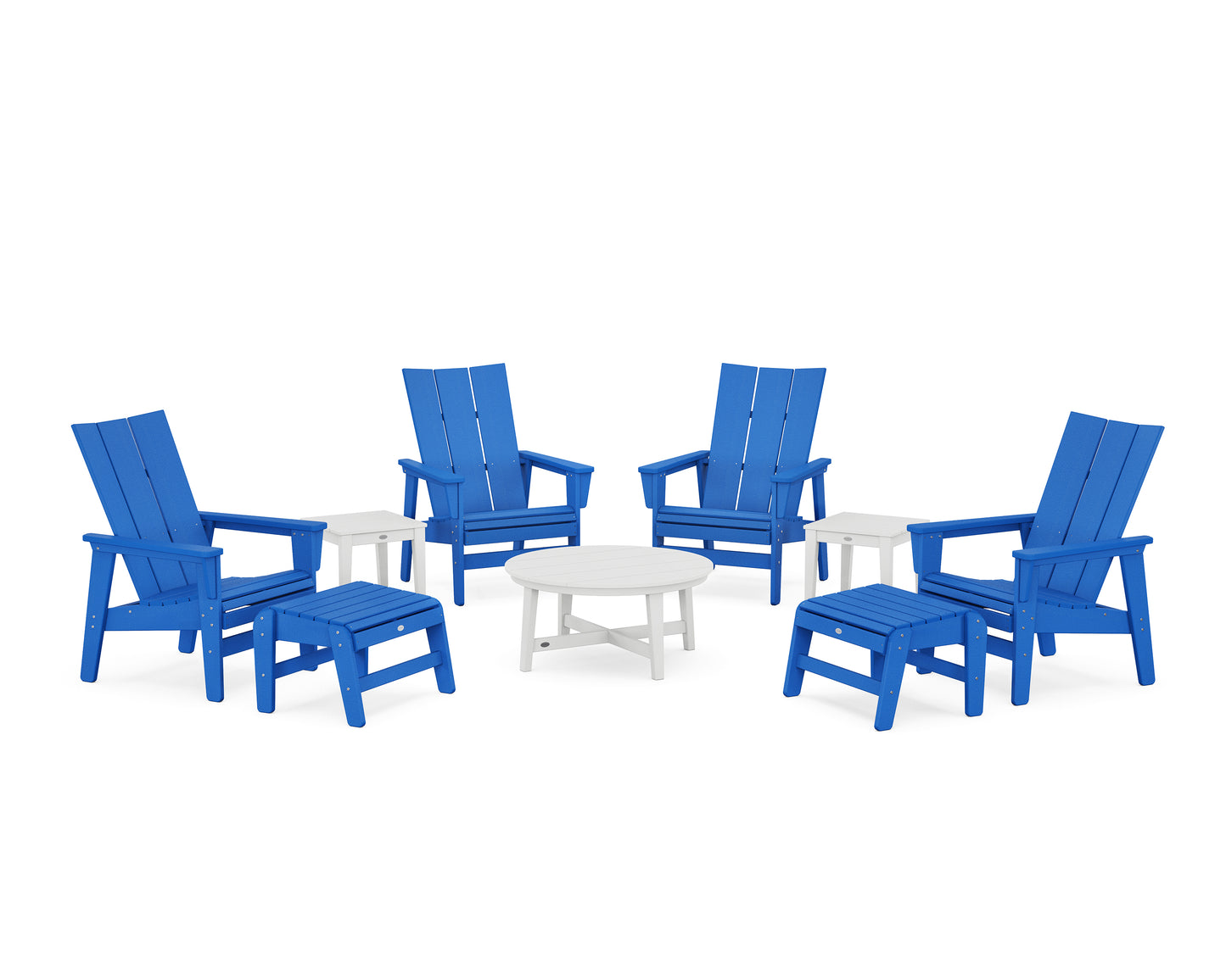 Modern Grand Upright Adirondack 9-Piece Conversation Set