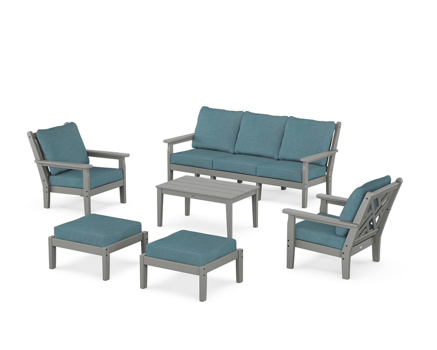 Chippendale 6-Piece Lounge Sofa Set