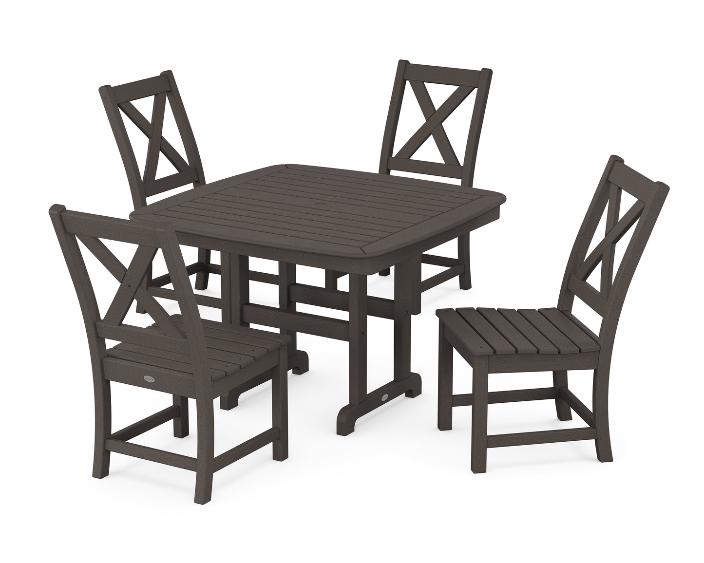 Braxton Side Chair 5-Piece Dining Set with Trestle Legs