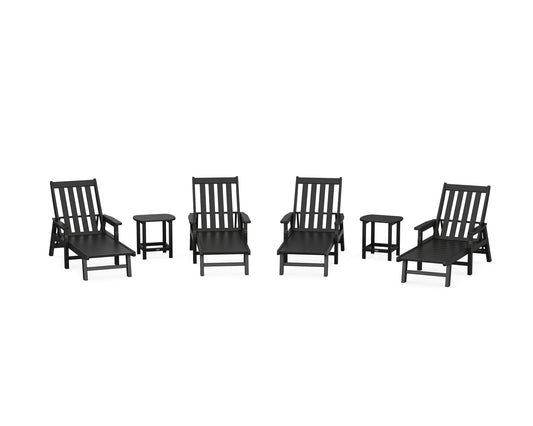 Vineyard 6-Piece Chaise with Arms Set