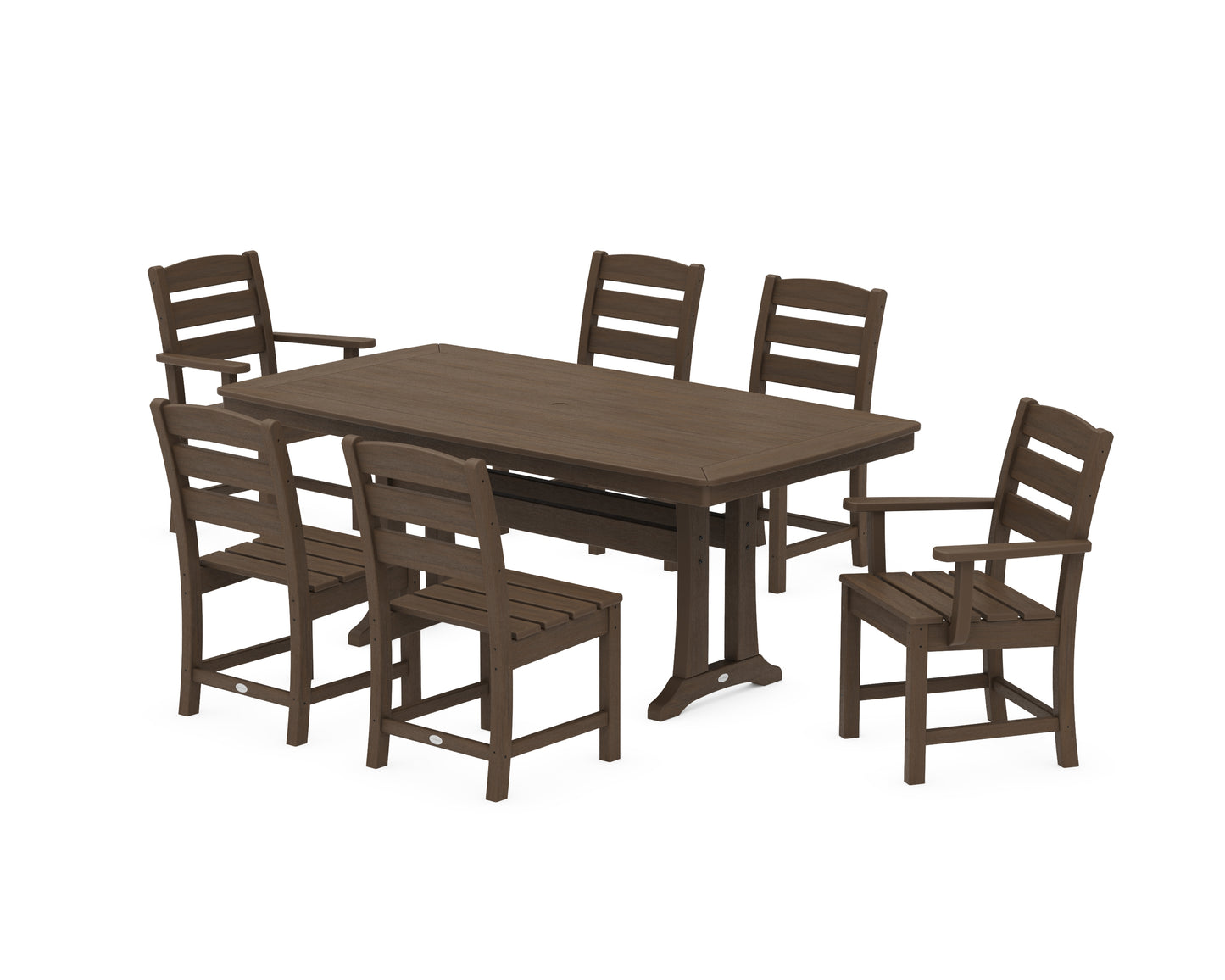 Lakeside 7-Piece Dining Set with Trestle Legs