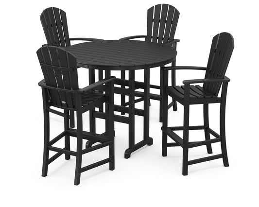 Palm Coast 5-Piece Round Farmhouse Bar Set