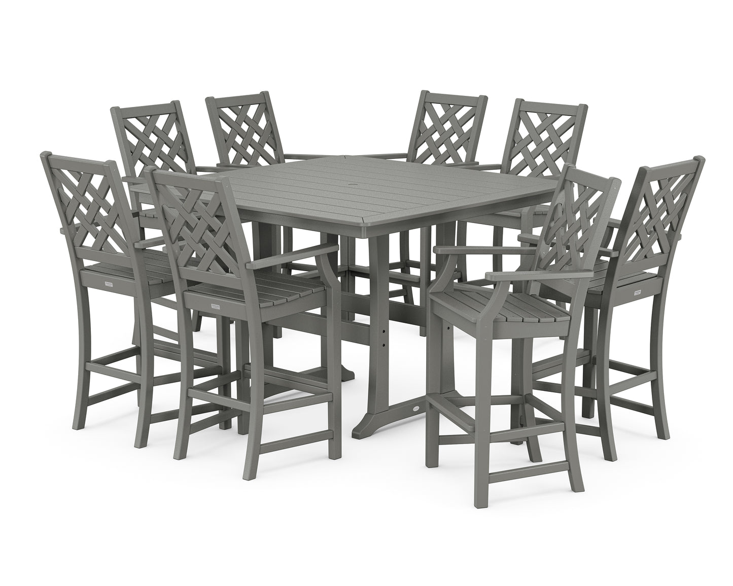 Wovendale 9-Piece Square Bar Set with Trestle Legs