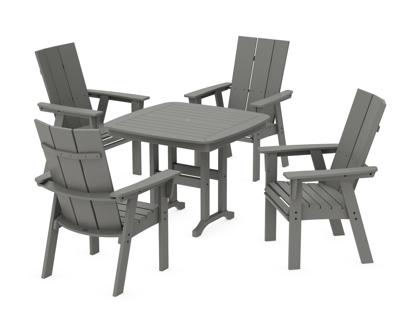 Modern Curveback Adirondack 5-Piece Dining Set