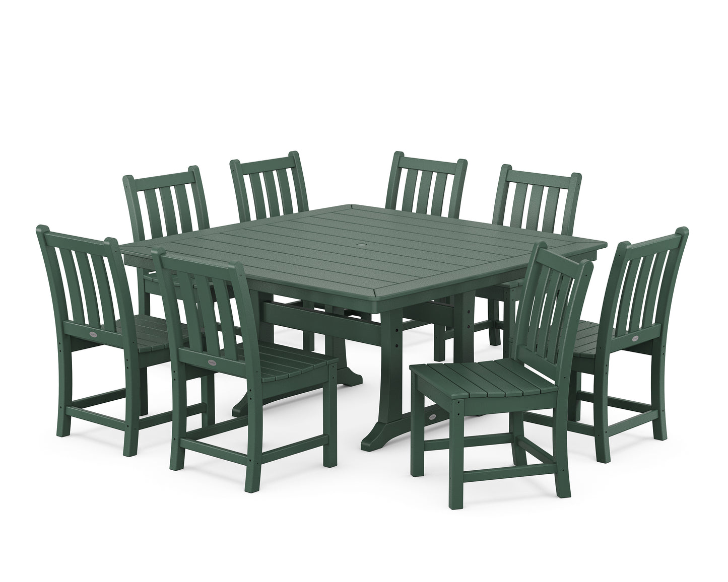 Traditional Garden 9-Piece Nautical Trestle Dining Set