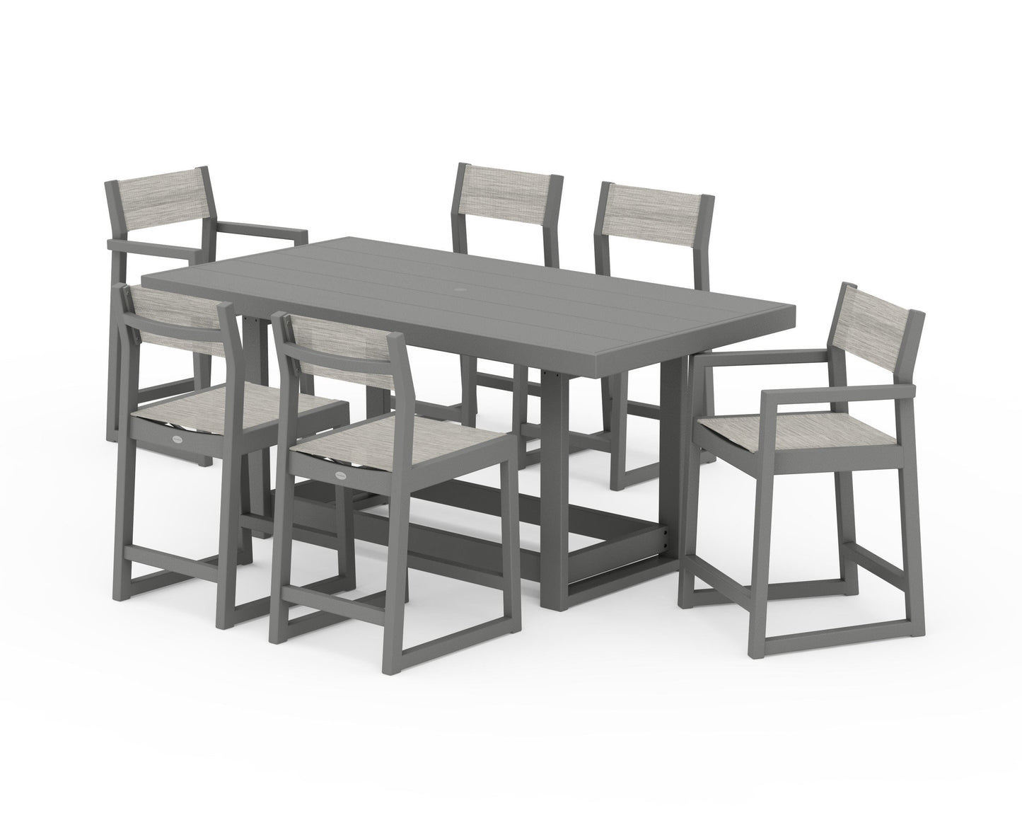 EDGE Sling 7-Piece Counter Table Set