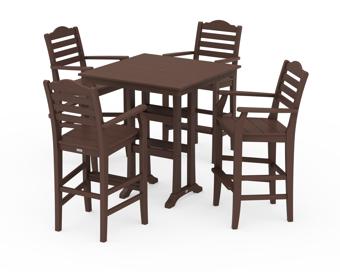 Savannah 5-Piece Farmhouse Bar Set with Trestle Legs