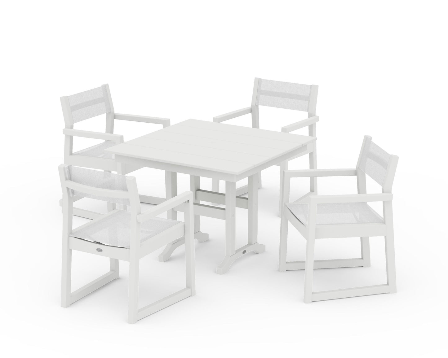 EDGE Sling Arm Chair 5-Piece Farmhouse Dining Set