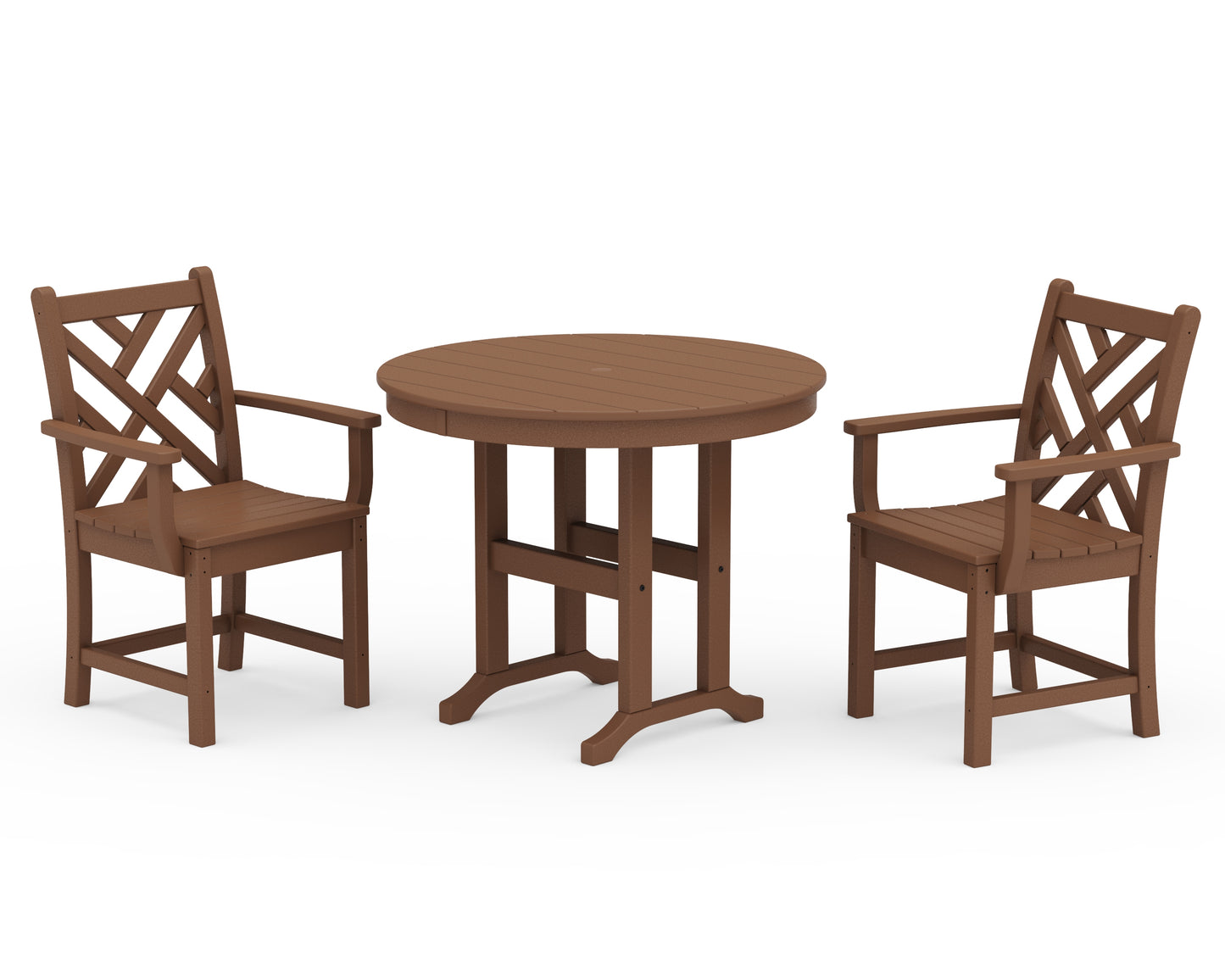 Chippendale 3-Piece Round Dining Set