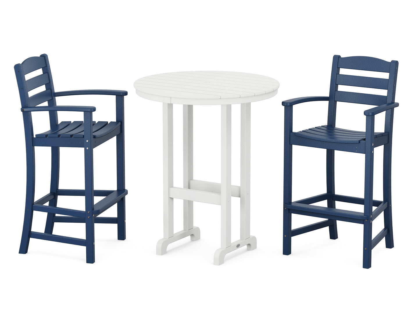 La Casa Caf‚ 3-Piece Round Farmhouse Bar Set