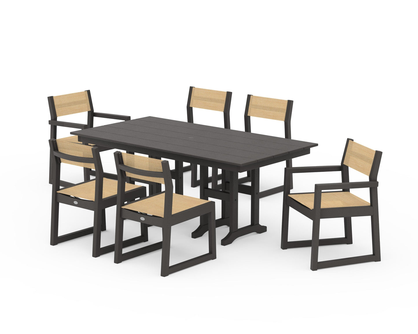 EDGE Sling 7-Piece Farmhouse Dining Set