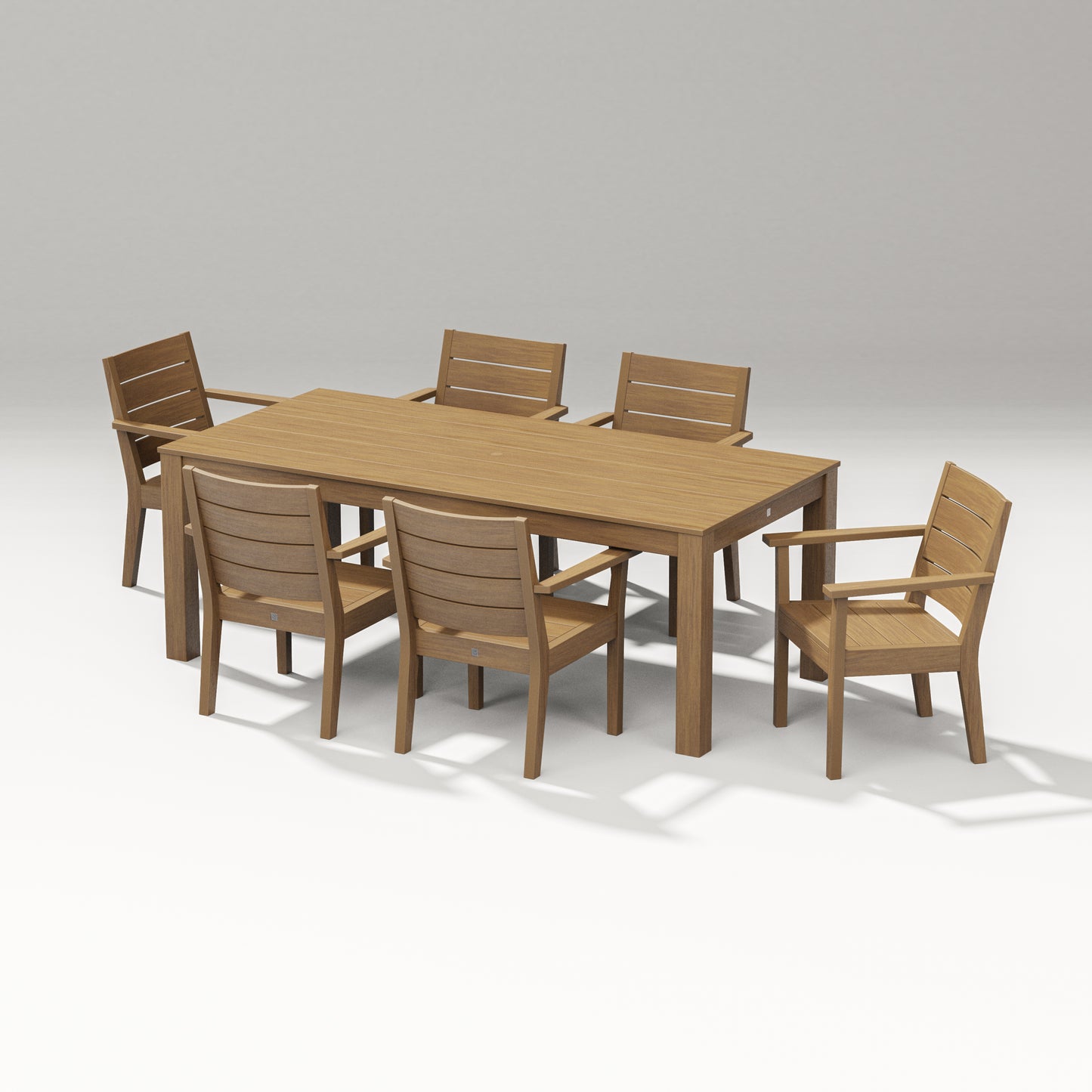 Latitude 7-Piece Arm Chair Dining Set - Parsons 84"