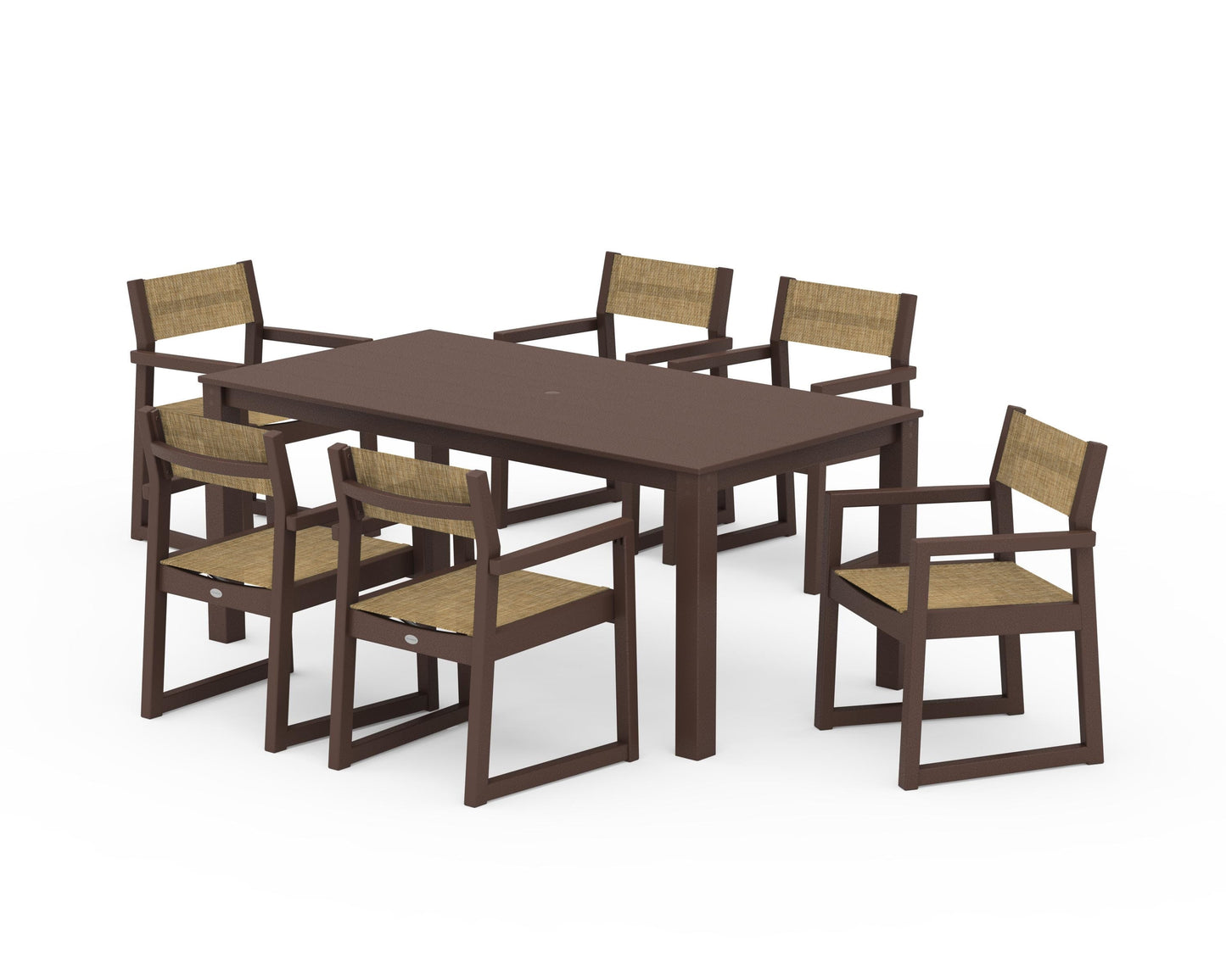 EDGE Sling Arm Chair 7-Piece Parsons Dining Set