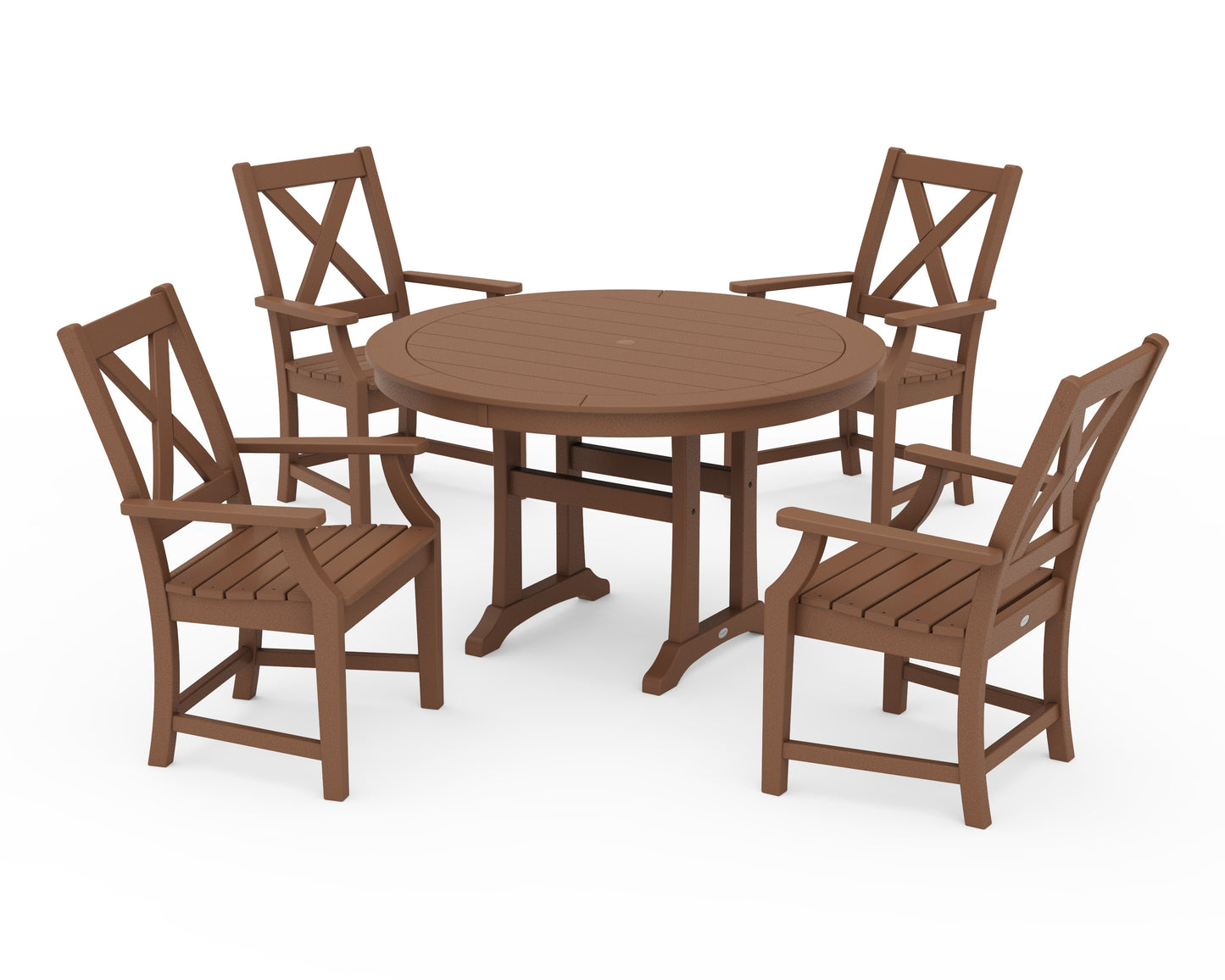 Braxton 5-Piece Nautical Trestle Arm Chair Dining Set