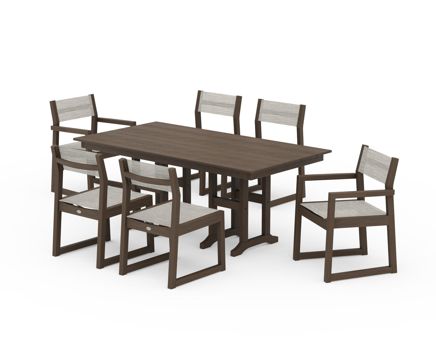 EDGE Sling 7-Piece Farmhouse Dining Set