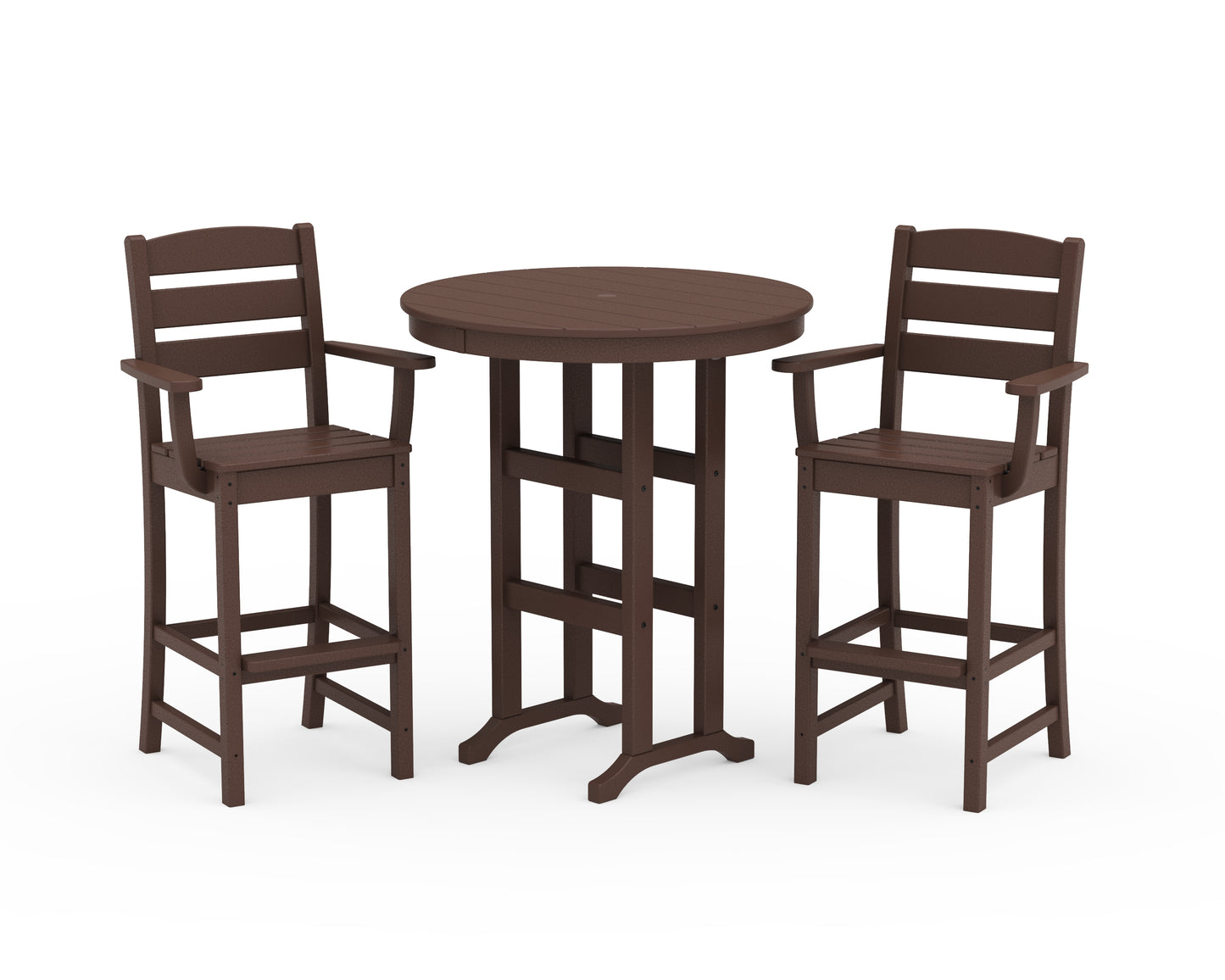Lakeside 3-Piece Round Bar Arm Chair Set