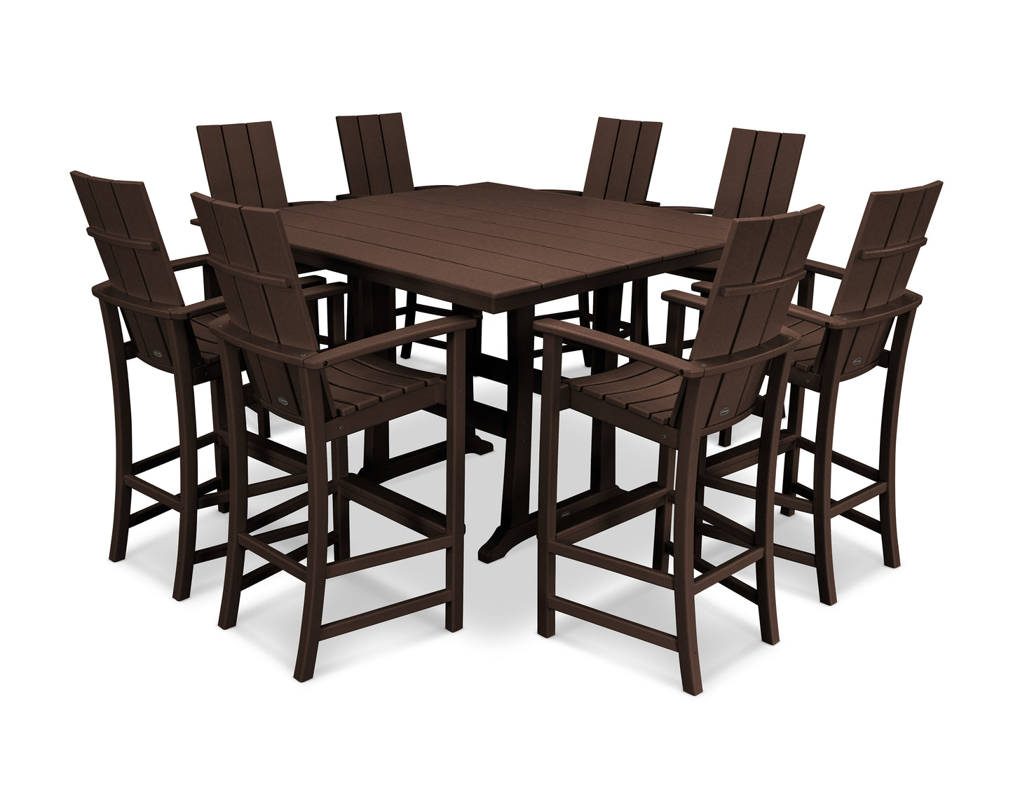 Modern Adirondack 9-Piece Farmhouse Trestle Bar Set