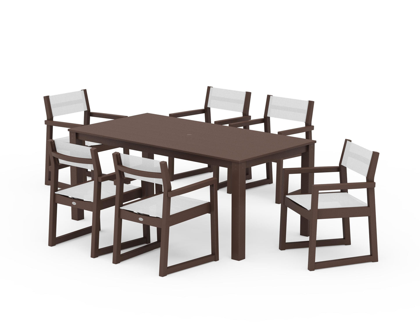 EDGE Sling Arm Chair 7-Piece Parsons Dining Set
