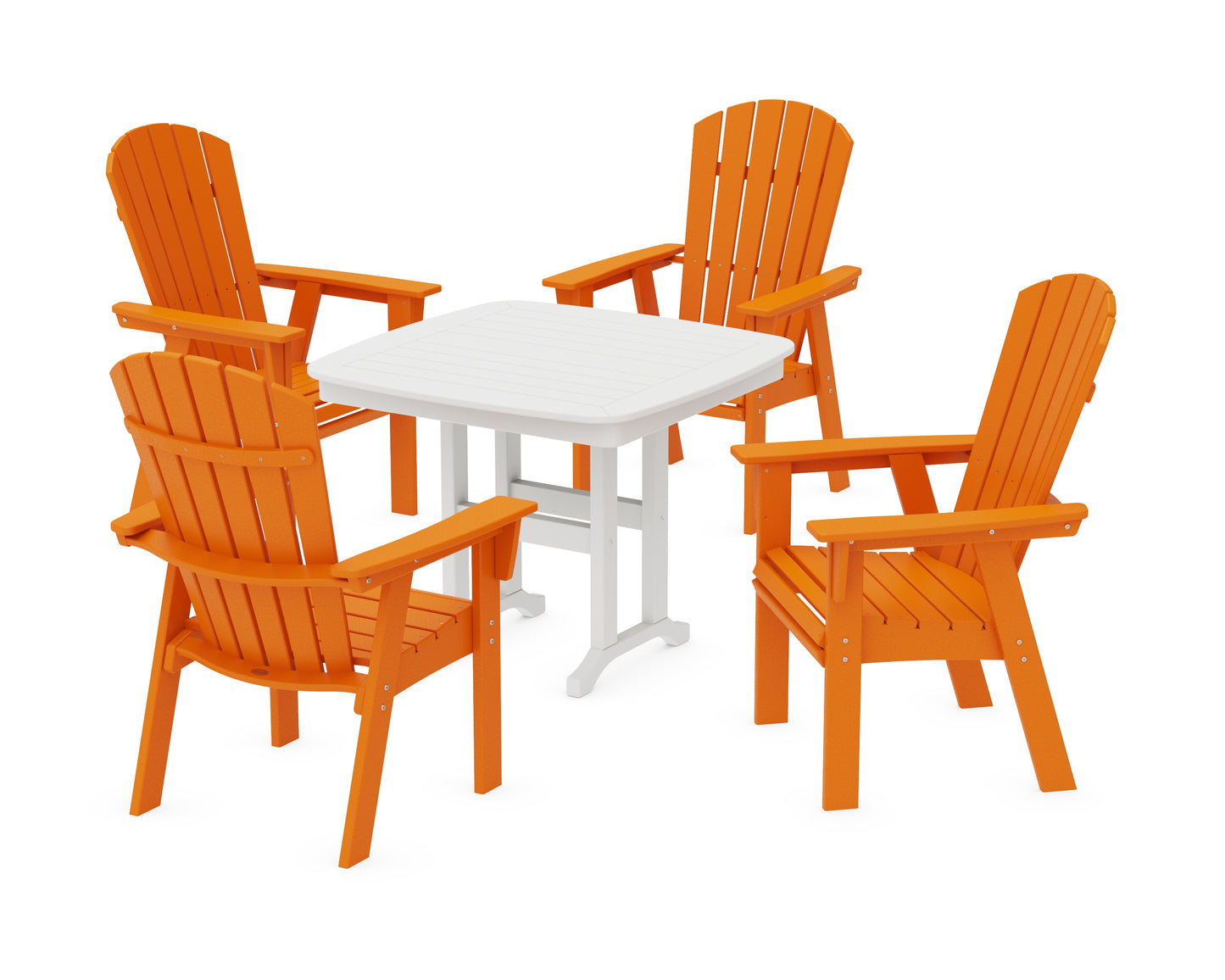 Nautical Curveback Adirondack 5-Piece Dining Set