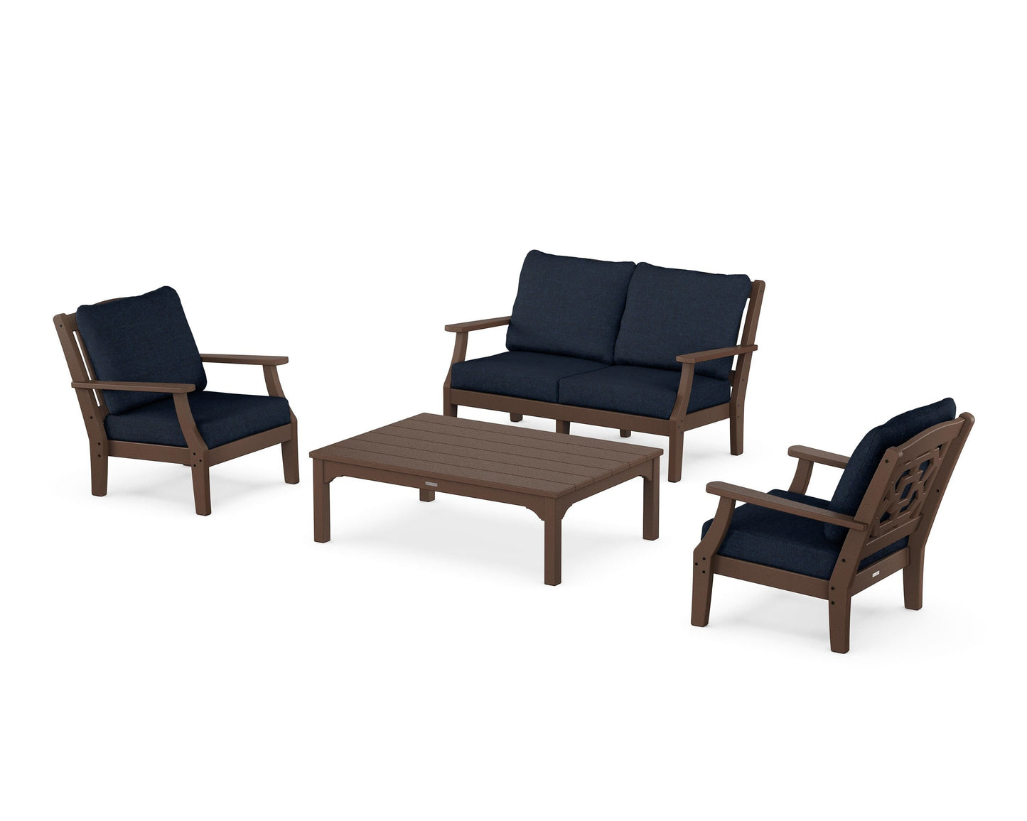Chinoiserie 4-Piece Deep Seating Set with Loveseat