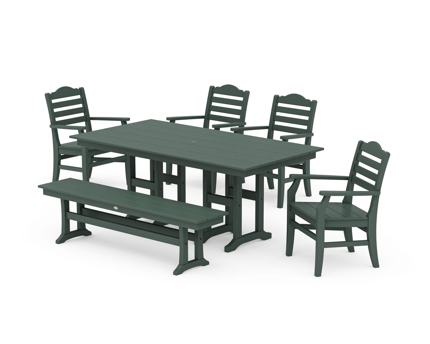 Savannah 6-Piece Farmhouse Dining Set with Bench
