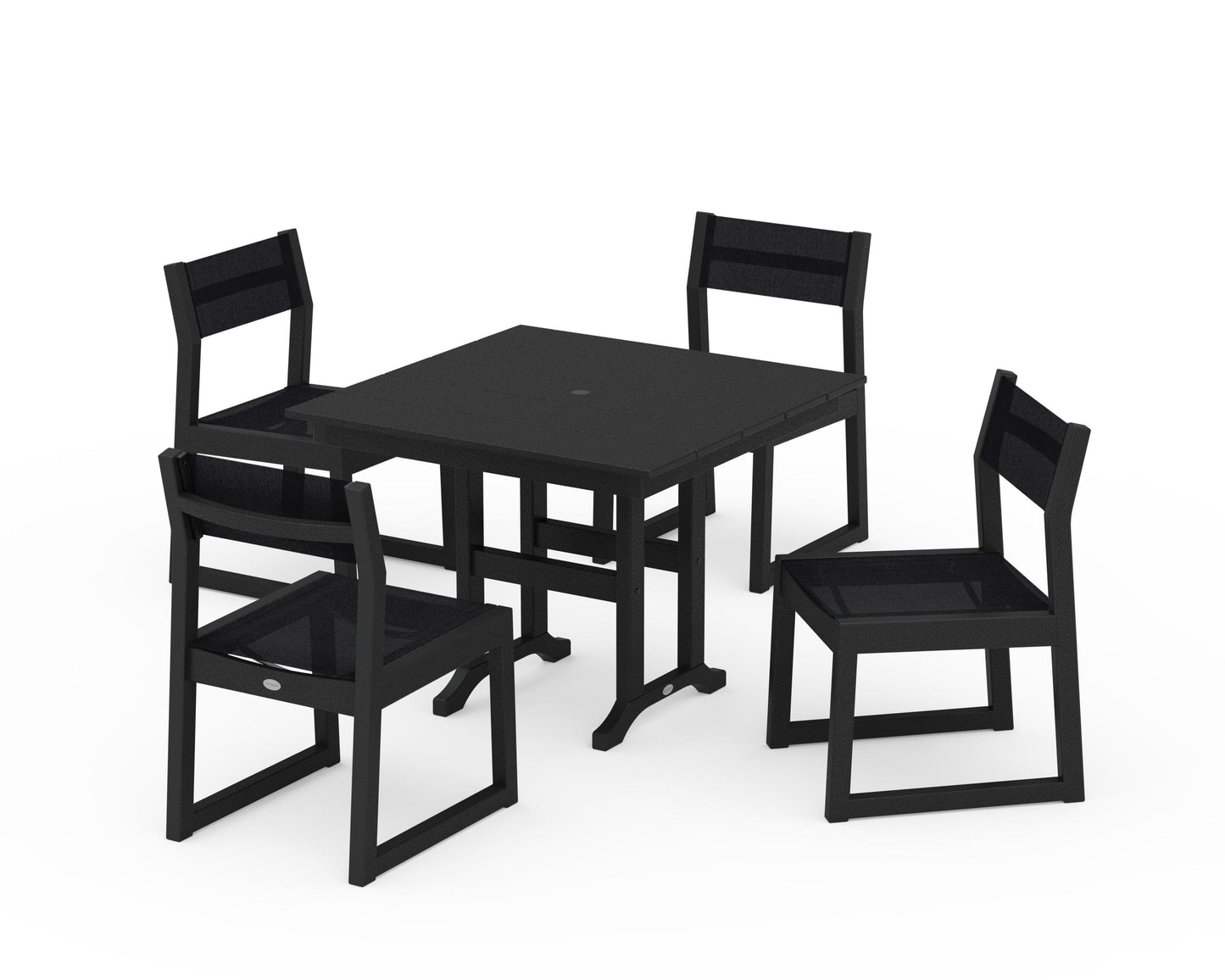 EDGE Sling Side Chair 5-Piece Farmhouse Dining Set