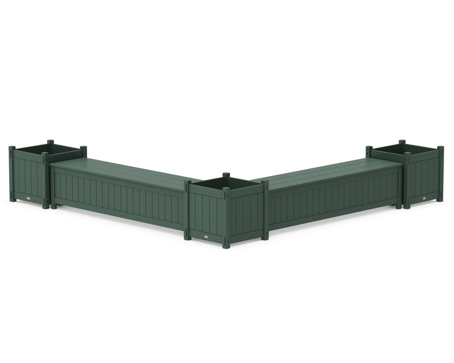 72" Vineyard L- Shaped Planter Storage Bench Corner Set- Large