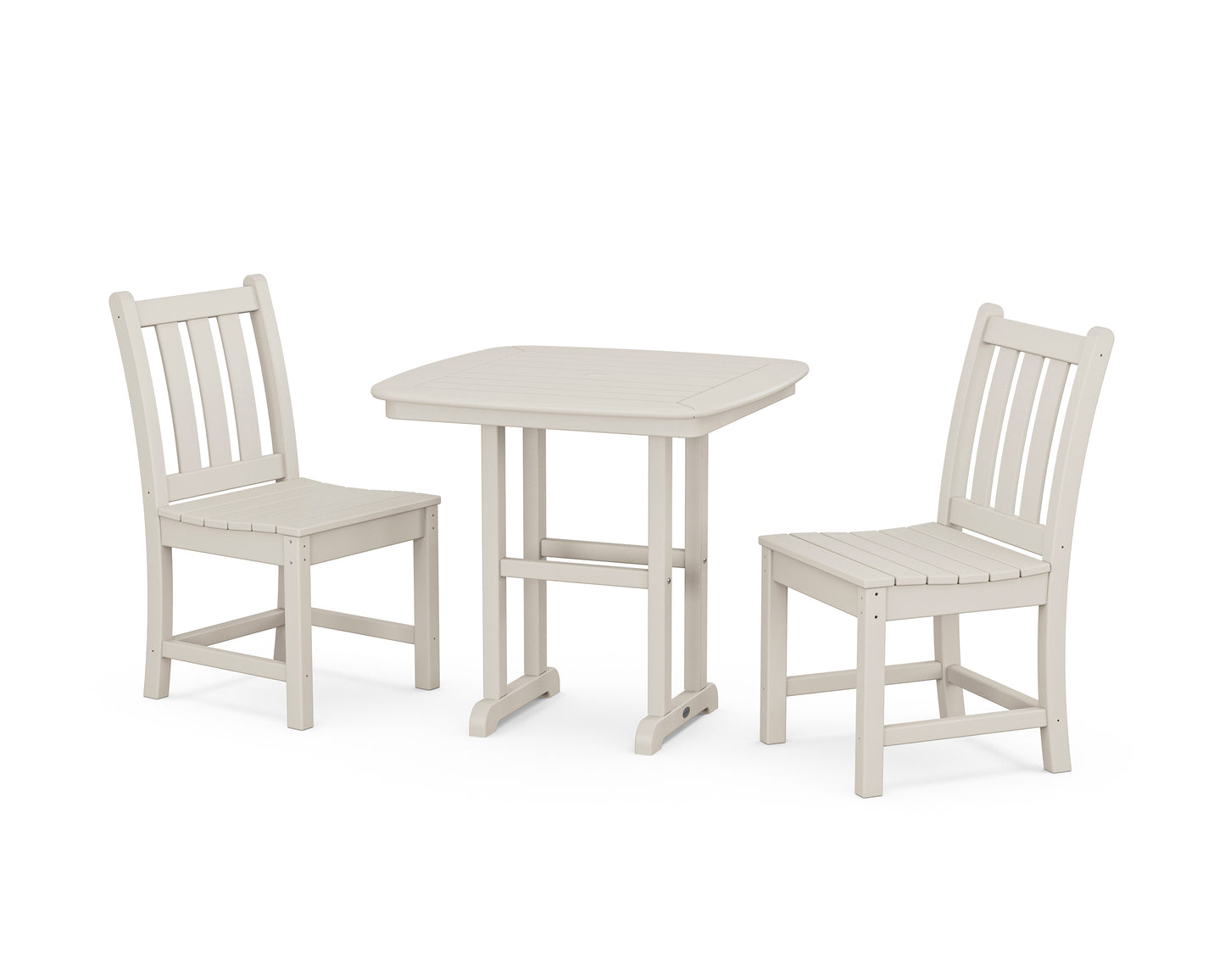 Traditional Garden Side Chair 3-Piece Dining Set