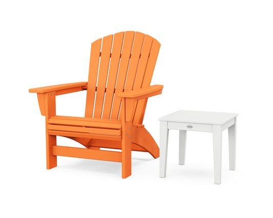 Nautical Grand Adirondack Chair with Side Table