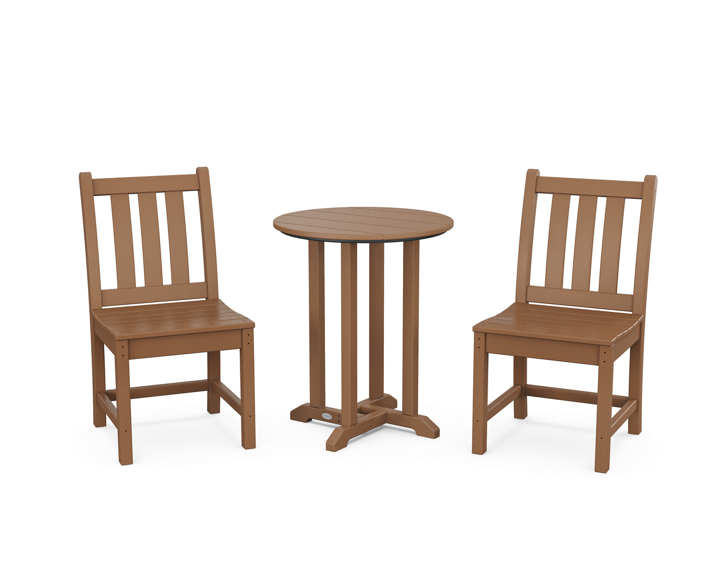 Traditional Garden Side Chair 3-Piece Round Dining Set