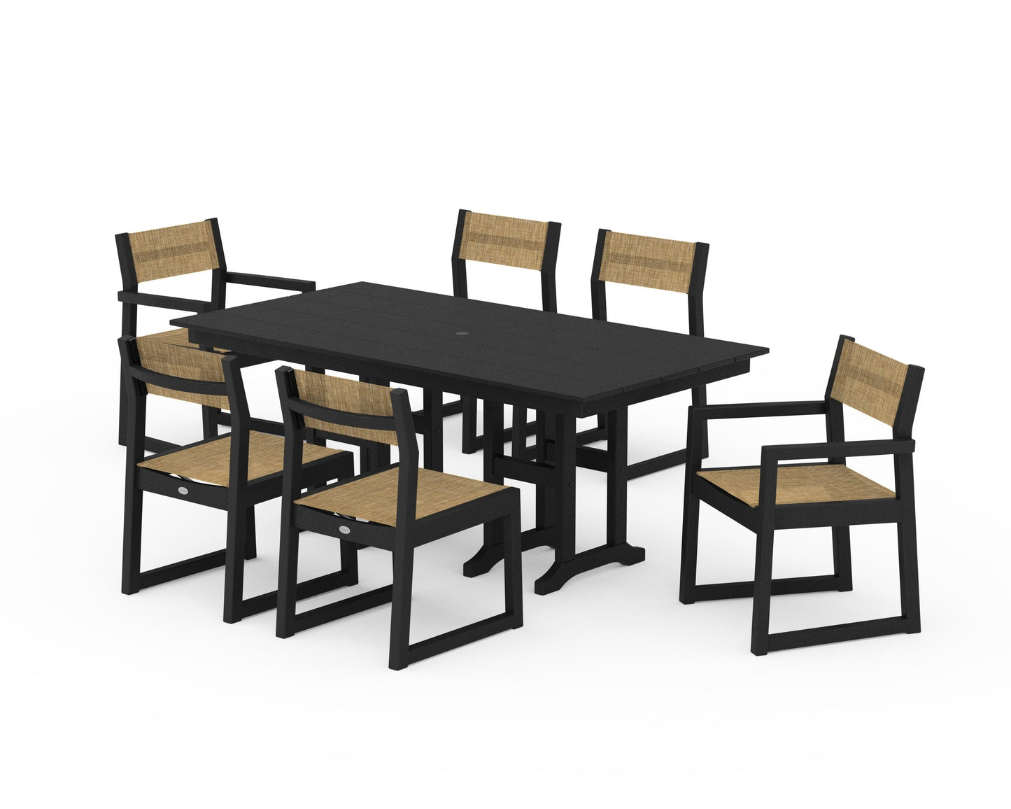 EDGE Sling 7-Piece Farmhouse Dining Set