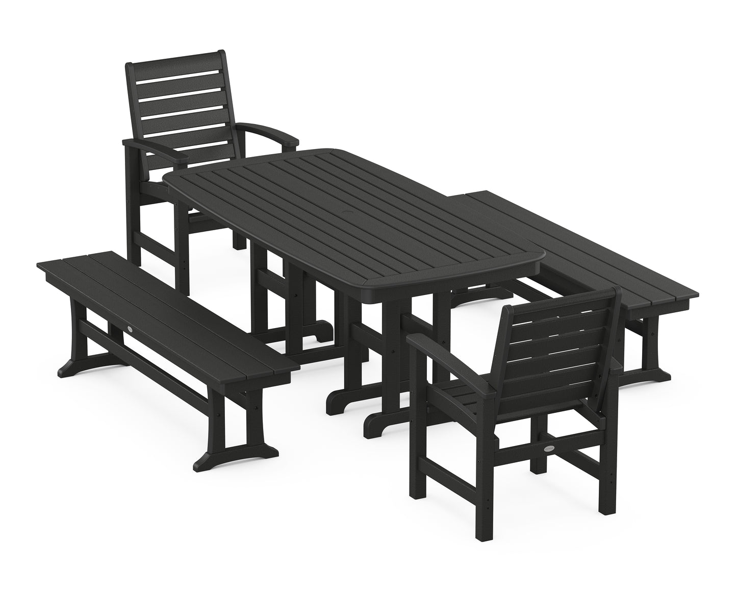 Signature 5-Piece Dining Set with Benches