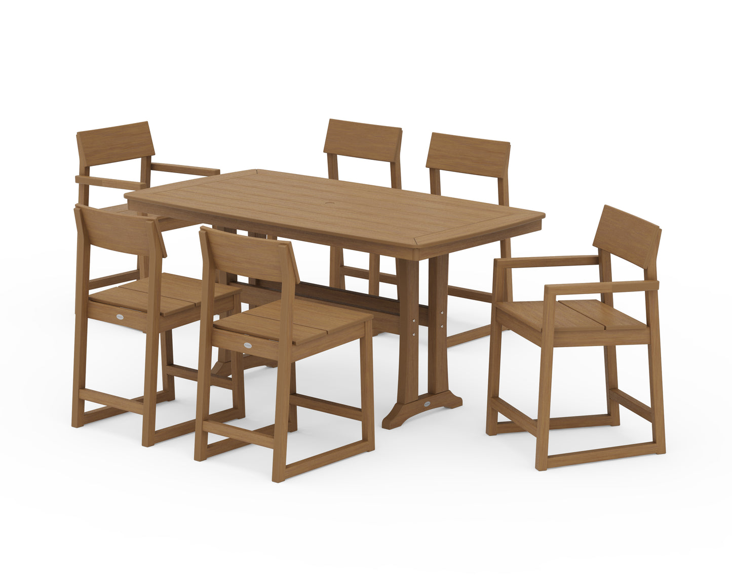 EDGE 7-Piece Counter Set with Trestle Legs