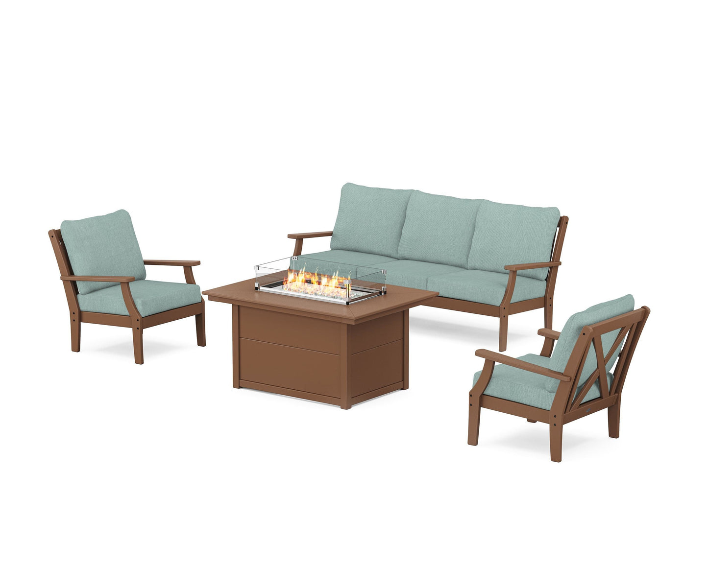 Braxton Deep Seating Fire Pit Table Set