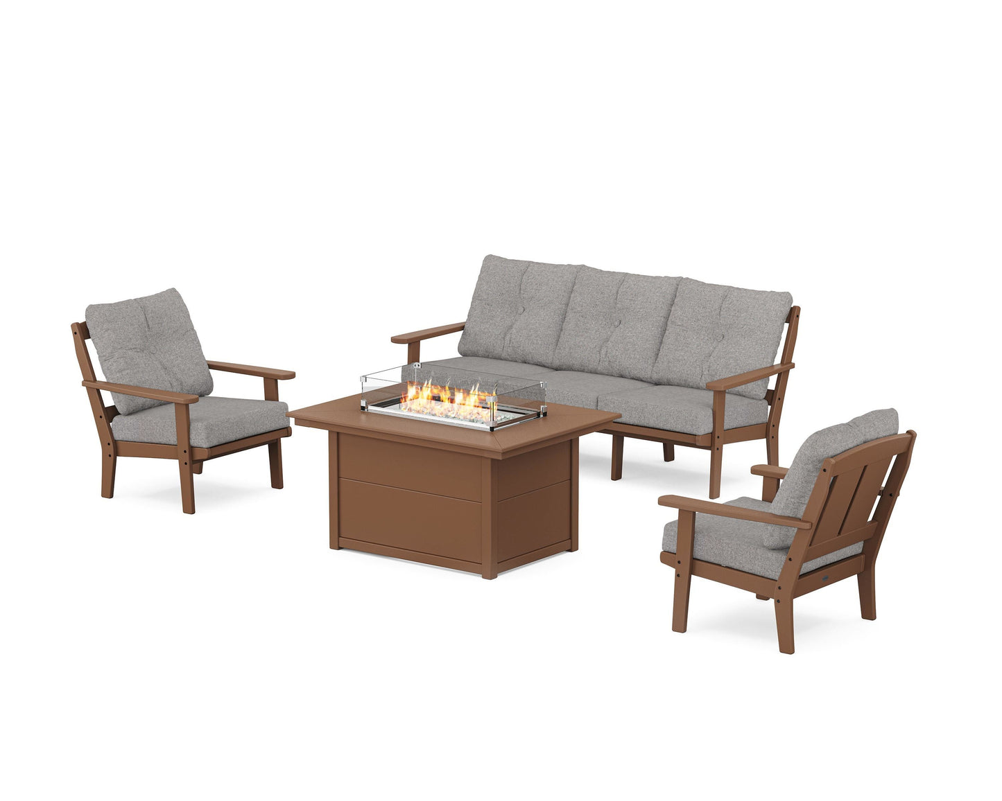 Mission Deep Seating Fire Pit Table Set