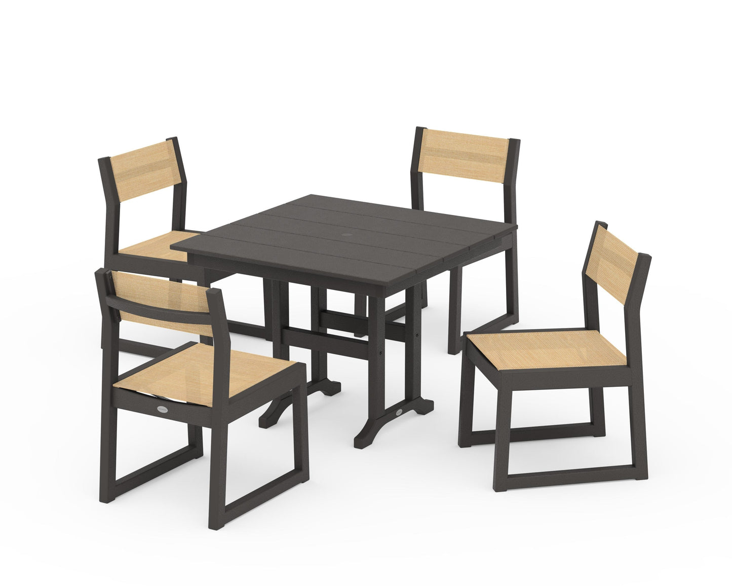 EDGE Sling Side Chair 5-Piece Farmhouse Dining Set